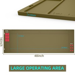 Extra Large Gun Cleaning Mat 48″x16″ – Magnetic Anti-Slip Workbench Mat for Pist