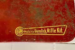 Vintage Outers Gunslick Rifle Gun Kit #477 30 Cal. Complete Red Metal Box