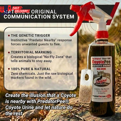 100% Coyote Urine Kit, Territorial Marking Scent Kit, Creates Predator Presence