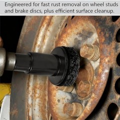 Wheel Hub Cleaning Kit for Power Drill – Includes 1 Adapter and 5 Grinding