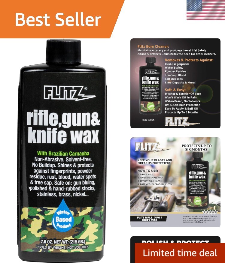 Compact 8 oz Gun Polish & Wood Wax – Care for Firearms and Knives