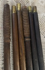 2 Vintage Wood & Brass 3 Piece Shotgun Cleaning Rods