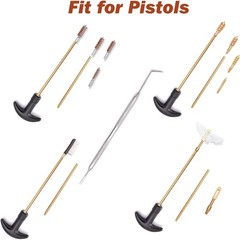 Gun Cleaning Kit 19 in 1 with Special 9mm Handgun Snake .22 .38 9mm .40 .45 Cali