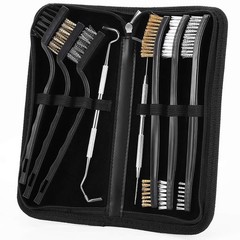 Accmor Gun Brushes & Picks, Universal Cleaning Tools Set –Brass Black