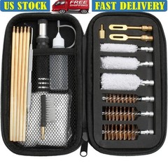 Shotgun Cleaning Kit 12GA 20GA 410GA Brass Rods Brushes Adapter Portable Case US