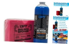 Optimum No Rinse Version 5 (32 Oz) and Big Red Sponge (BRS) Car ONR & Sponge