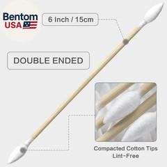 400 (800 Tips) 6-Inch Precision Gun Cleaning Swabs – Lint-Free Double-Ended Cott