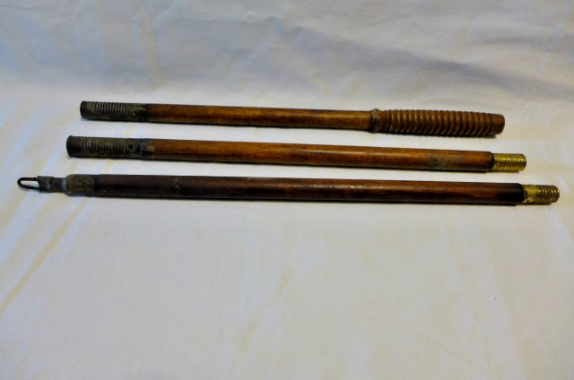Antique Wood-Brass Cleaning Rod Gun Rifle/Shotgun Barrel 3 Piece Wooden NICE