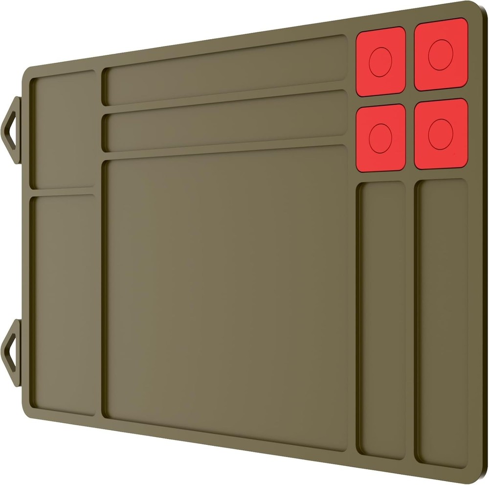” Pistol Gun Cleaning Mat, Thick Pad with Magnetic OD Green”