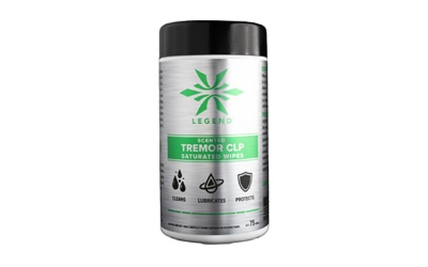 Legend Tremor CLP Gun Cleaning Wipes 75ct Pre-Saturated Rust Prevent Lube Pads