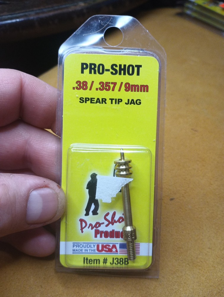 Pro-Shot Spear Tip Cleaning Jag For .357 / .38 Caliber / 9 mm Caliber Brass J38B