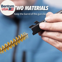 2 Set 9Mm Handgun Cleaning Kit Bronze Nylon Bore Brush with Nylon Cleaning Rod