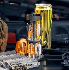 Deluxe 51 pc Gun Cleaning Kit Trademarked Aluminum Bullet Shaped Design