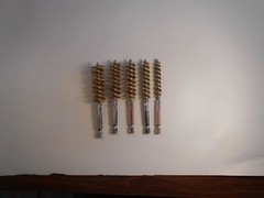 5B819 industrial tube cleaning brush 1/4” hex 5 piece 8,11,13,15,19mm brass