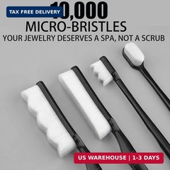 7Pcs Silver Cleaning Kit，with 4Pcs Ultra-Soft Brushes & 2Pcs Polish Cloths & 1Pc