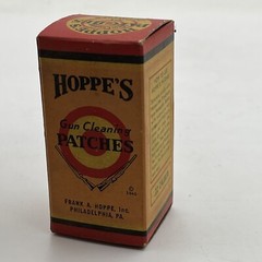 VTG New NOS BOX Hoppe’s Gun Cleaning Patches .22 Cardboard General Store Display