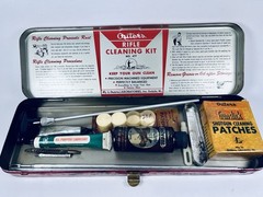 Vintage Outers Rifle Cleaning Kit No 477 Metal Tin Gunslick Patches USA