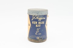 J C HIGGINS Blue Gun Cleaning Kit Solvent, Gun Oil, Pamphlet Sears Roebuck & CO