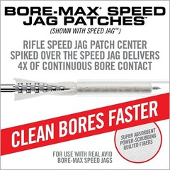 Real Avid Bore-Max Speed Jag and Patches, Bore Cleaning Jag Gun Patch Holder…