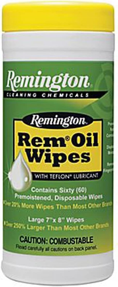 Remington Rem Oil Wipes, Pop Up (7″ x 8″), 2 60 Ct Containers, 120 Total Wipes