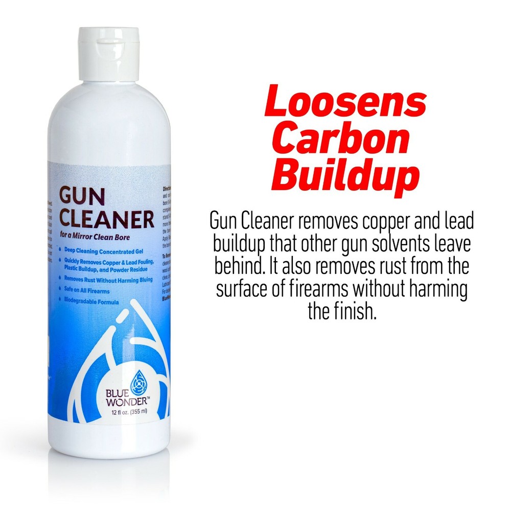(12 oz bottle) Blue Wonder Gun Cleaner, Deep Cleaning Concentrated Gel