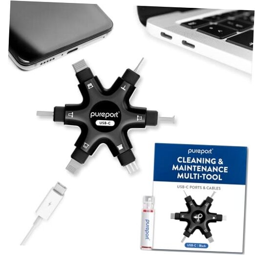 Black USB-C Phone Cleaning Kit – Multi-Tool Repair & Restore