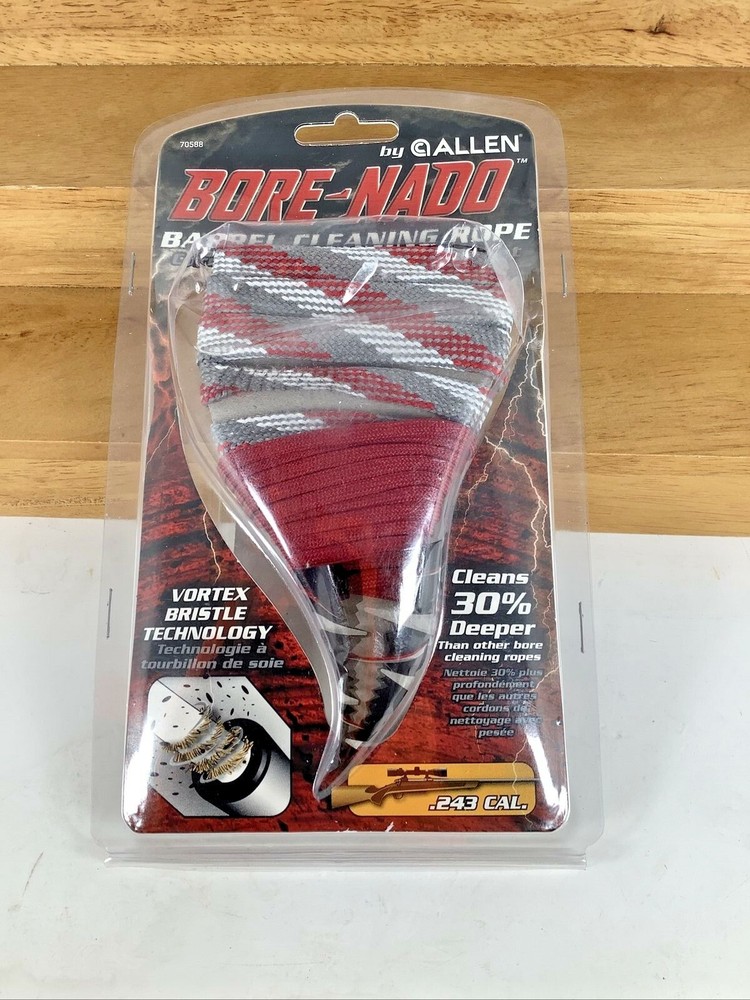 NEW SEALED Allen Bore-Nado Rifle Barrel Cleaning Rope .243 Cal