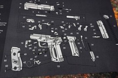 Gun Cleaning Mat for Sig Sauer P229 Breakdown Schematics Parts Diagram