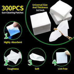 1700PCS Gun Cleaning Supplies—1500Pcs Gun Cleaning Patches +200PCS Gun Cleaning
