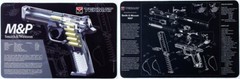 S&W M&P Cleaning Mat Waterproof Oil Resistant Diagram & Cutaway Thick DUAL SIDED