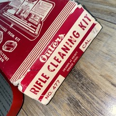 Vintage Outers Gunslick Rifle Gun Kit #477 30 & 22 Cal Red Metal Box Made In USA