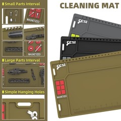 Pistol Gun Cleaning Mat Gun Cleaning Pad W/ Magnetic Organizer Parts Tray