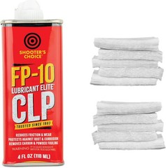 Durable FP-10 Elite CLP Lubricant 4oz with 100 Patches for Optimal Firearm Care