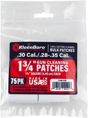 KleenBore P202 Super Shooter Cotton Flannel Patches .28-.35 Cal 1.75″ 75/Pk