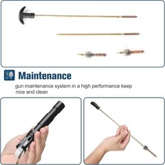 Portable Gun Cleaning Kit with Brass Brushes and Rods – .223/.56 Compatible