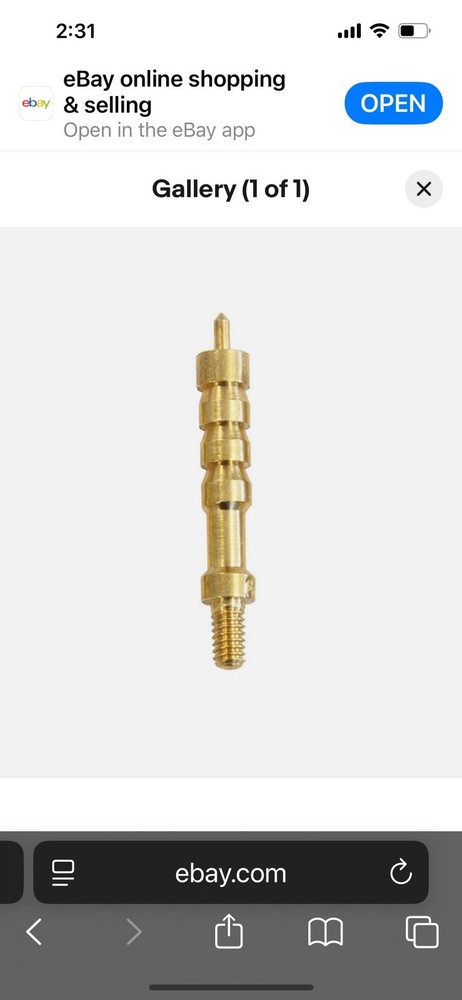Birchwood Casey Push Jag For .243 Caliber/6 mm Solid Brass 41364 H42-43