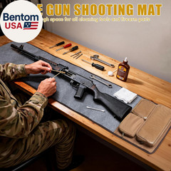 Large Gun Cleaning Mat for All Guns, Roll up Rifle Cleaning Pad with PVC Accesso
