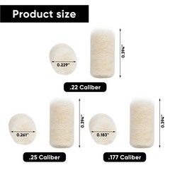 300 Cleaning Cotton Wool Felt Pellets for .22 .177 .25 Caliber Gun Maintenance