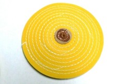 YELLOW KNIFE EDGE MUSLIN RAZOR BUFF 6” TREATED CHEMKOTE BUFFING WHEEL 2 Pcs