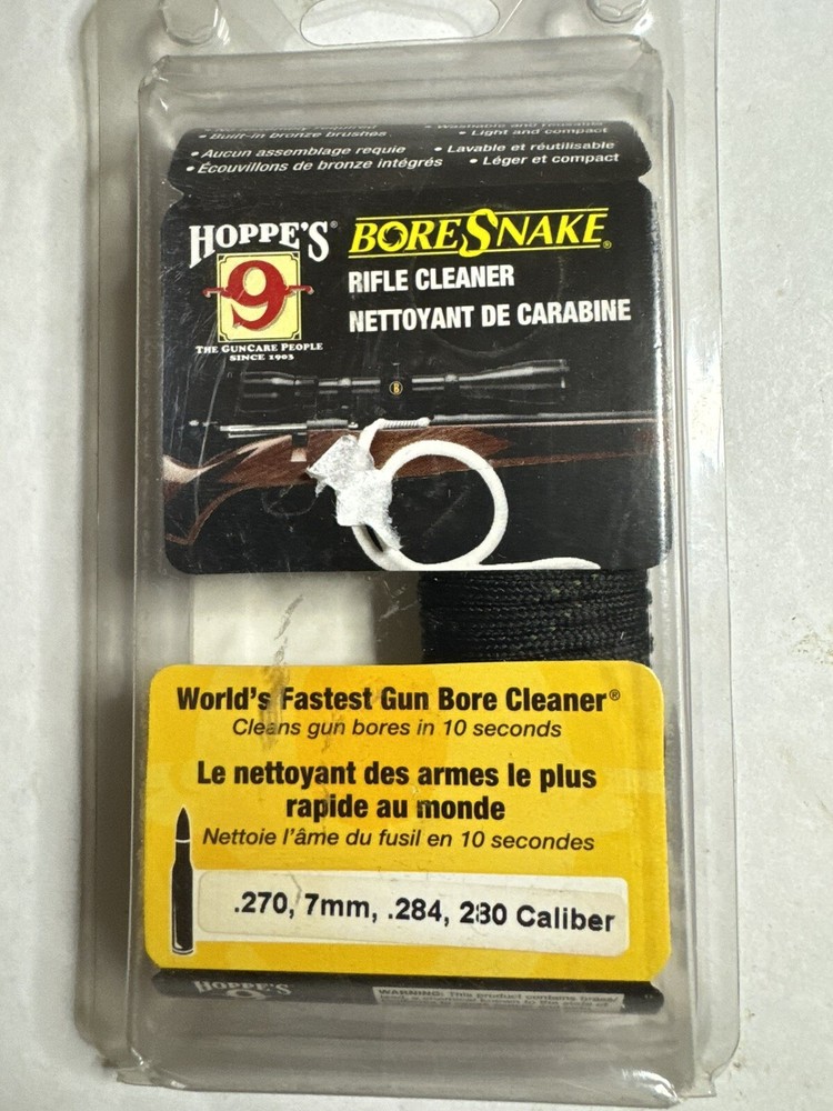 Hoppe’s 9 rifle bore snake cleaner 7mm or .270 caliber item#24014