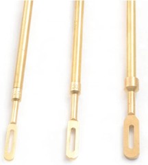 6 Pack Solid Brass Slotted Tip Gun Jag Patch Holder for Rifle/Handgun/Pistol