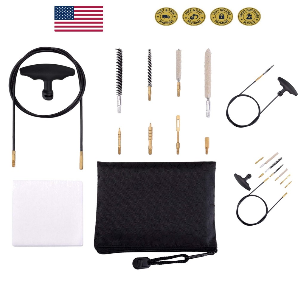 Quality Airgun Cleaning Kit .177 & .22 Cal – Brushes, Patches, and Flex Cable