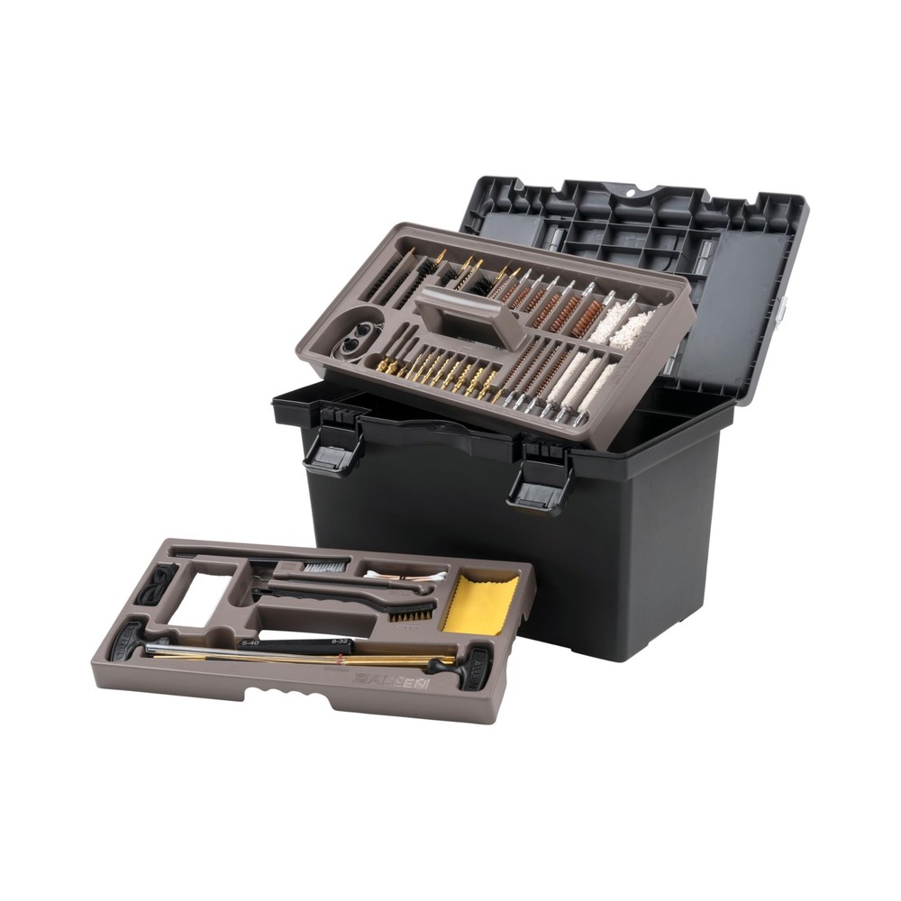 Allen Company Universal Gun Cleaning Kit & Tool Box – Rifle , Black/Gray