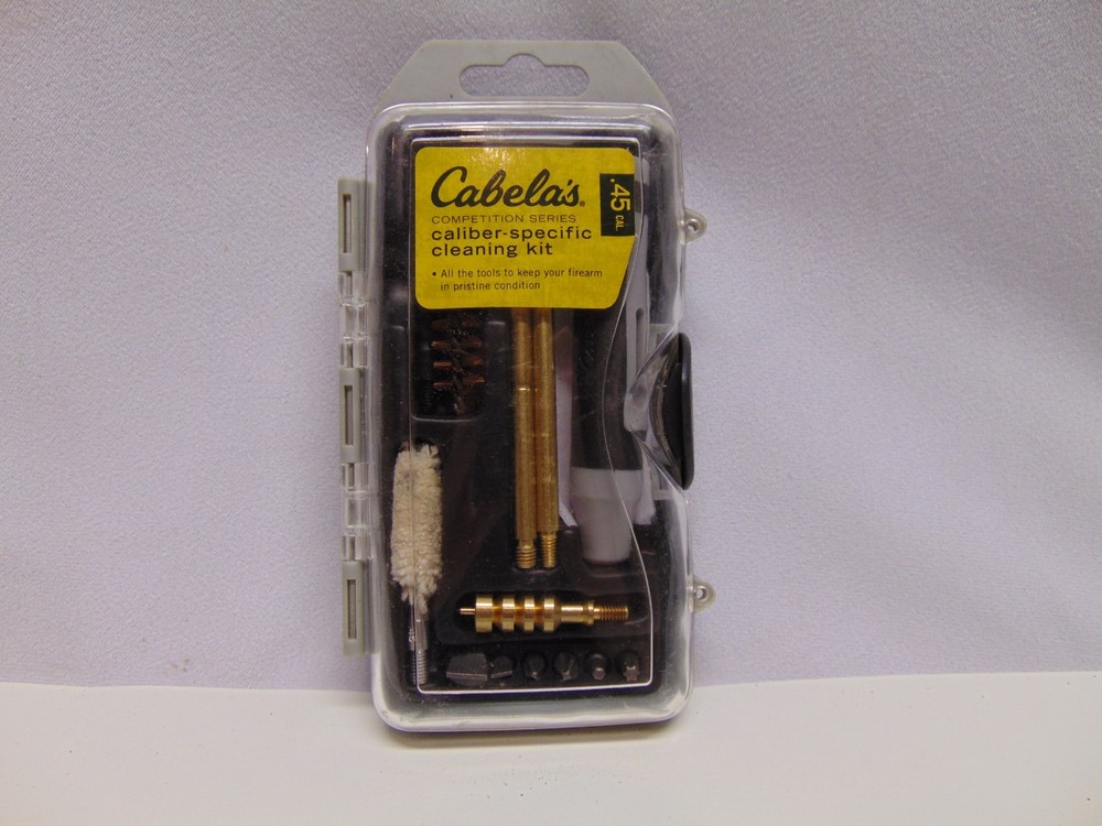 Cabela’s .45 cal specific cleaning kit in shell case 231886