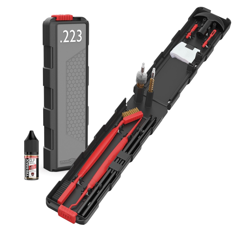 Real Avid Prime-223 Cleaning Kit, .223 cal/5.56mm, Black/Red, AVGCK223