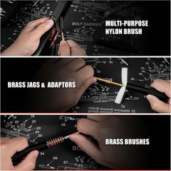 Compact & Durable Gun Cleaning Kit: Brass Brushes and Jags for Easy Maintenance