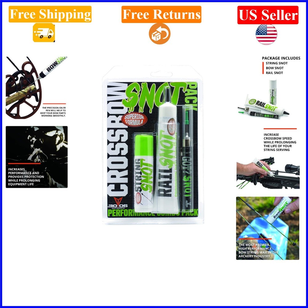 30-06 Snot Lube 3 Pack for Crossbows, Odorless, USA Made, Mens, Clear