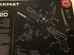 TekMat Ultra Cleaning Mat for use with Sig Sauer P320 Black 15”x20”