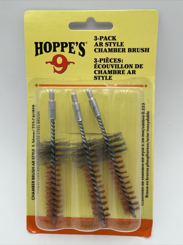 Hoppe’s 1323P3 Rifle Chamber Brush 5.56mm/223 Caliber Double Diameter (3 Pack) S