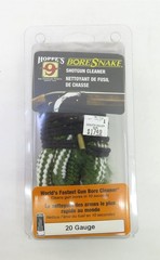 Gun Cleaning Lot Hoppes Bore Snake 20 G Shotgun, Wool Mop, Hoppe’s Tornado Brush